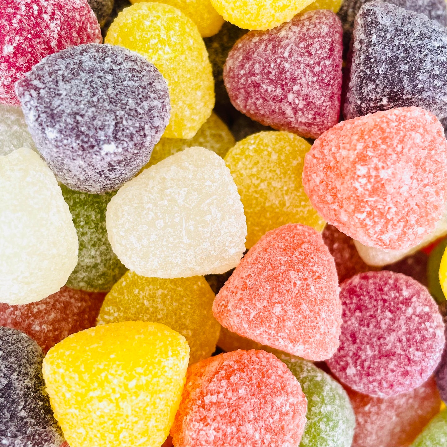 Colourful American Hard Gums Coated With Sugar