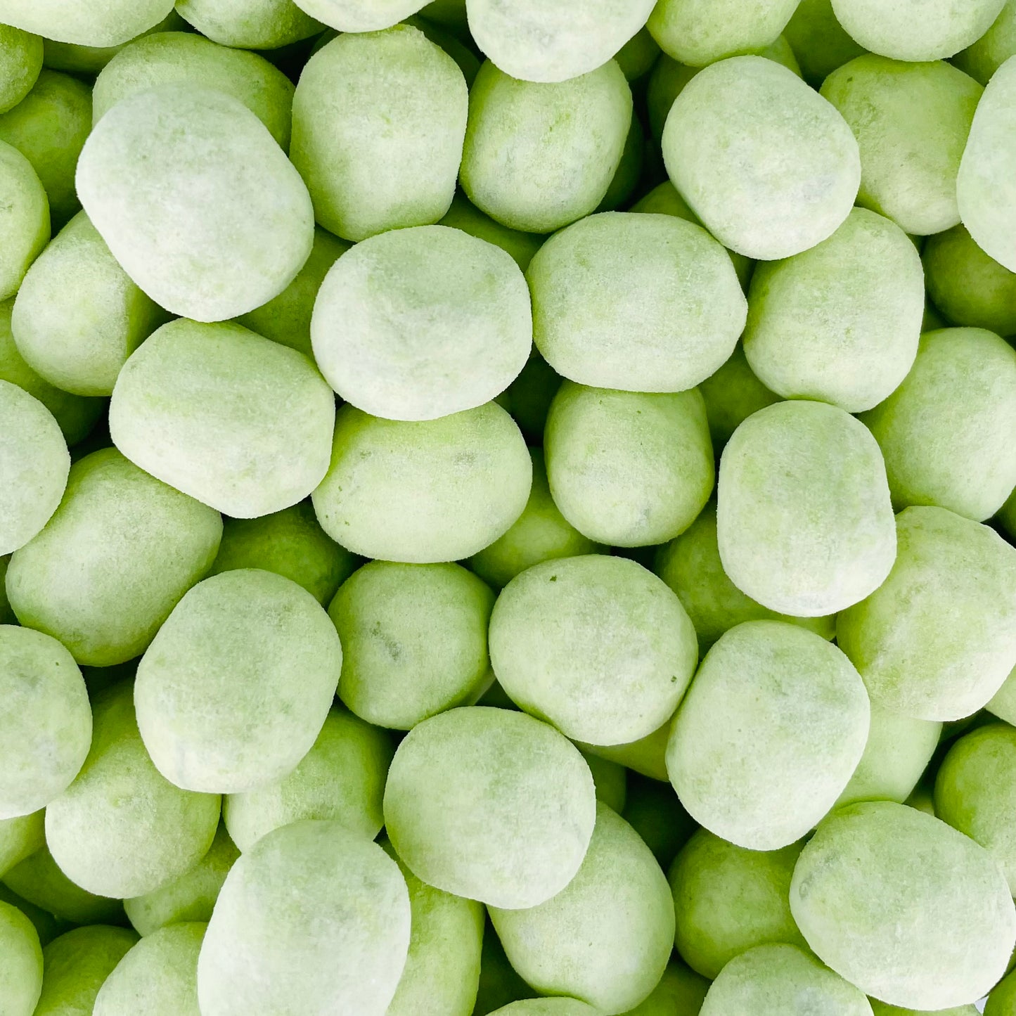 Apple bon bons in a light green colour 