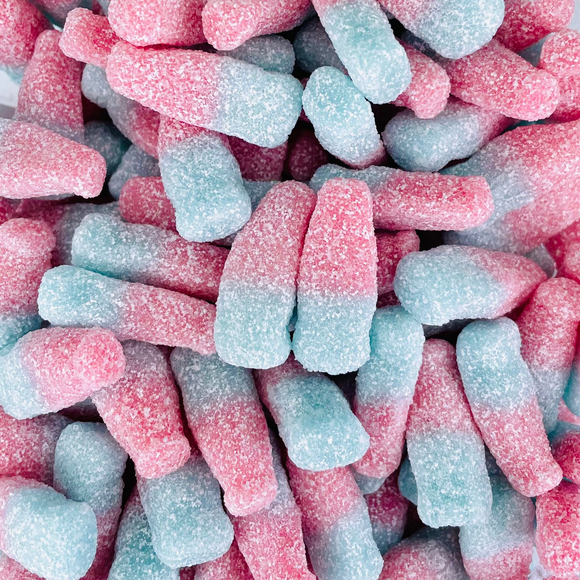 Pink and Blue Fizzy Bubblegum Bottles 